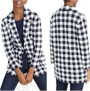 J. Crew sophie gingham open front sweater cardigan